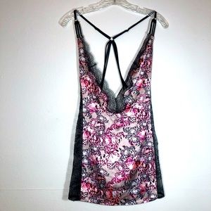 Victoria’s Secret Size S Satin Butterfly Black Lace Intimate Sleepwear Stretchy